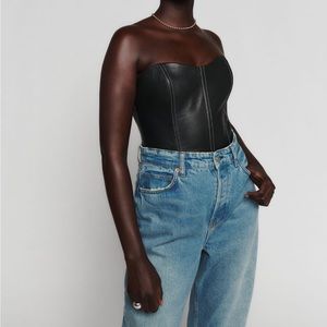 Reformation- Veda Essex Leather Bustier
